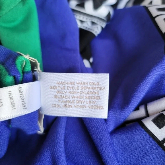 CHICO'S Sexy and Slimming Long Maxi Dress Beautiful Blue Green Blk NWT Sz 0 S(4) - Picture 3 of 13